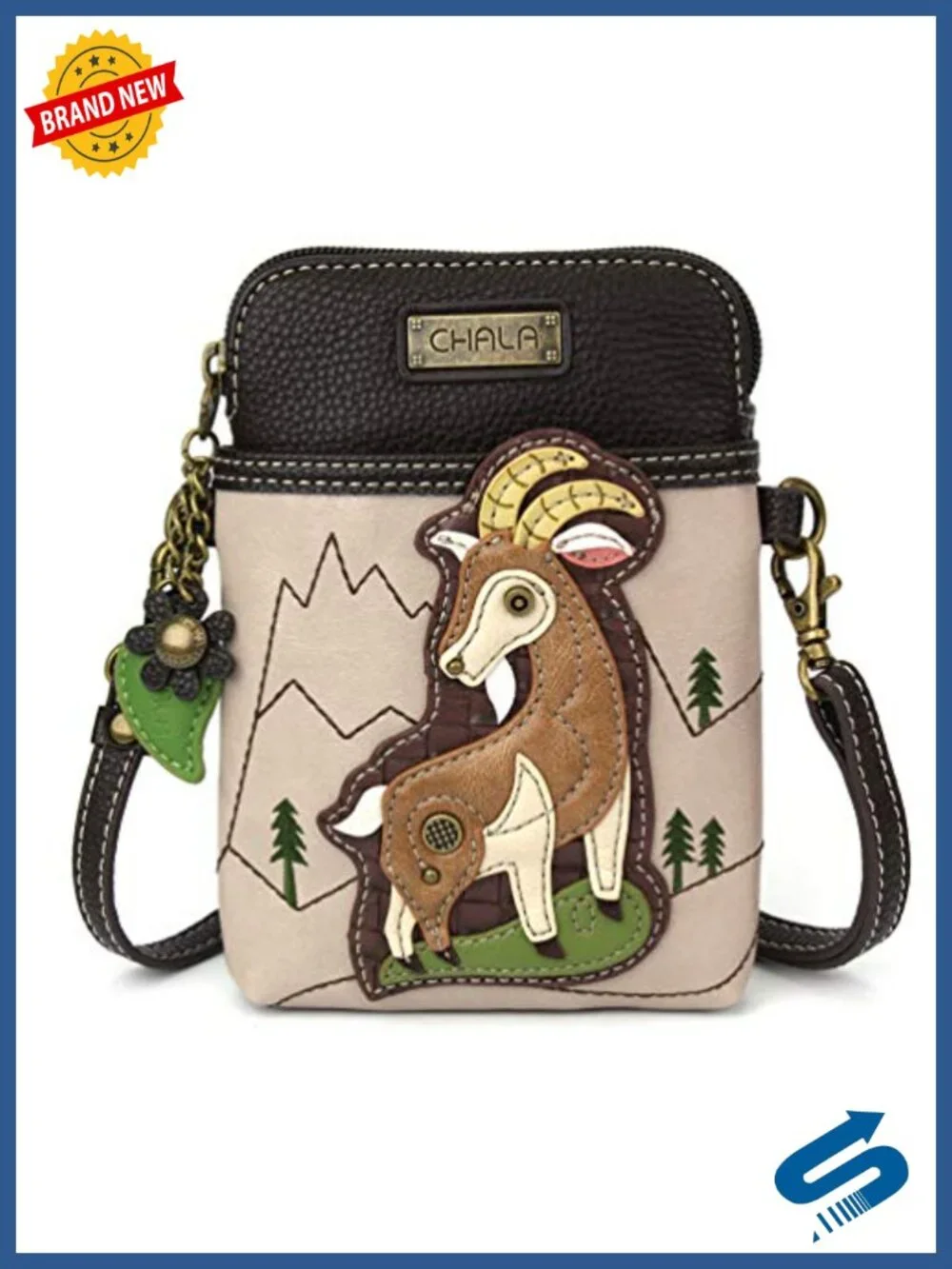 Vegan Leather Crossbody Cell Phone Purse with Adjustable Straps, Multicolor